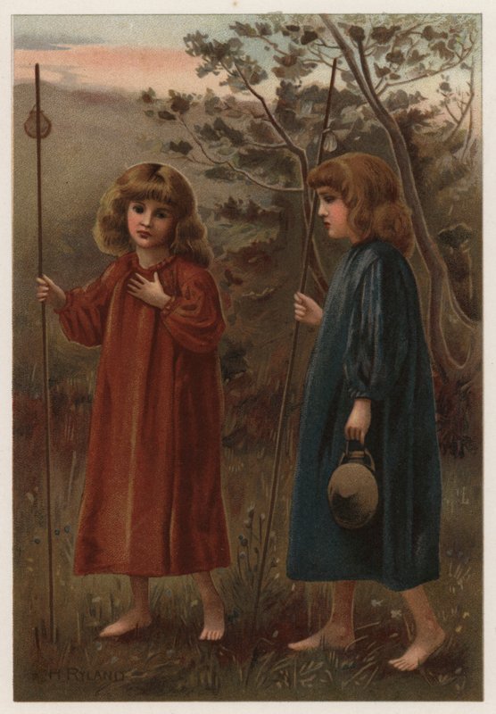 The Golden Shore (farge litho) av Henry Ryland