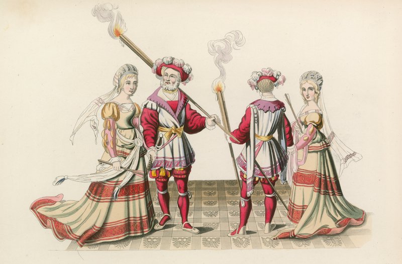 Figurer fra billedvev, tidlig på 1500-tallet av Henry Shaw