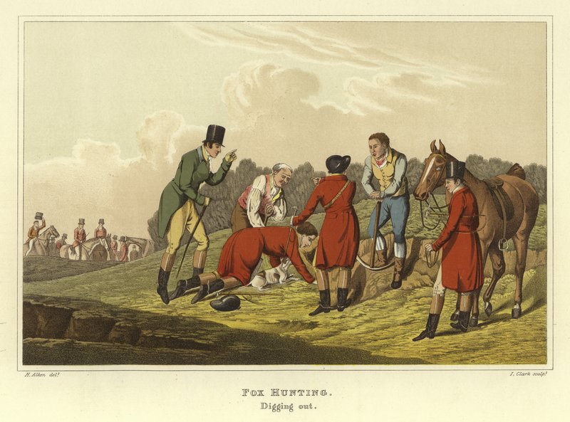 Revejakt (chromolitho) av Henry Thomas Alken