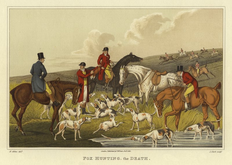 Fox Hunting, the Death (chromolitho) av Henry Thomas Alken
