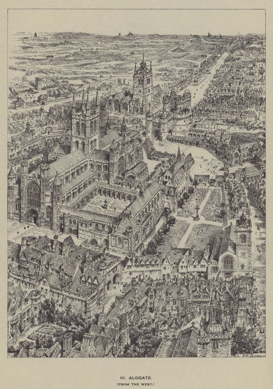 Aldgate, fra vest av Henry William Brewer