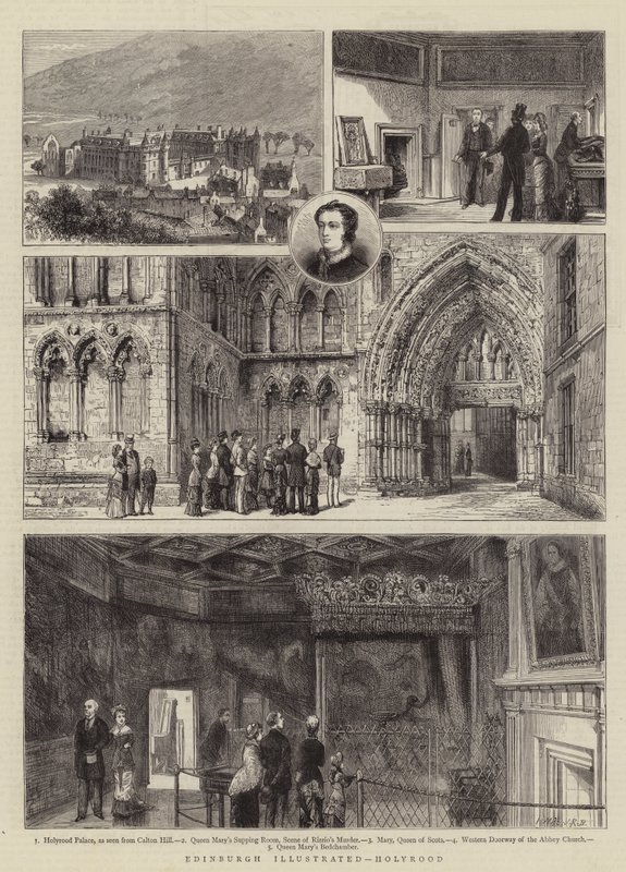 Edinburgh Illustrated, Holyrood av Henry William Brewer