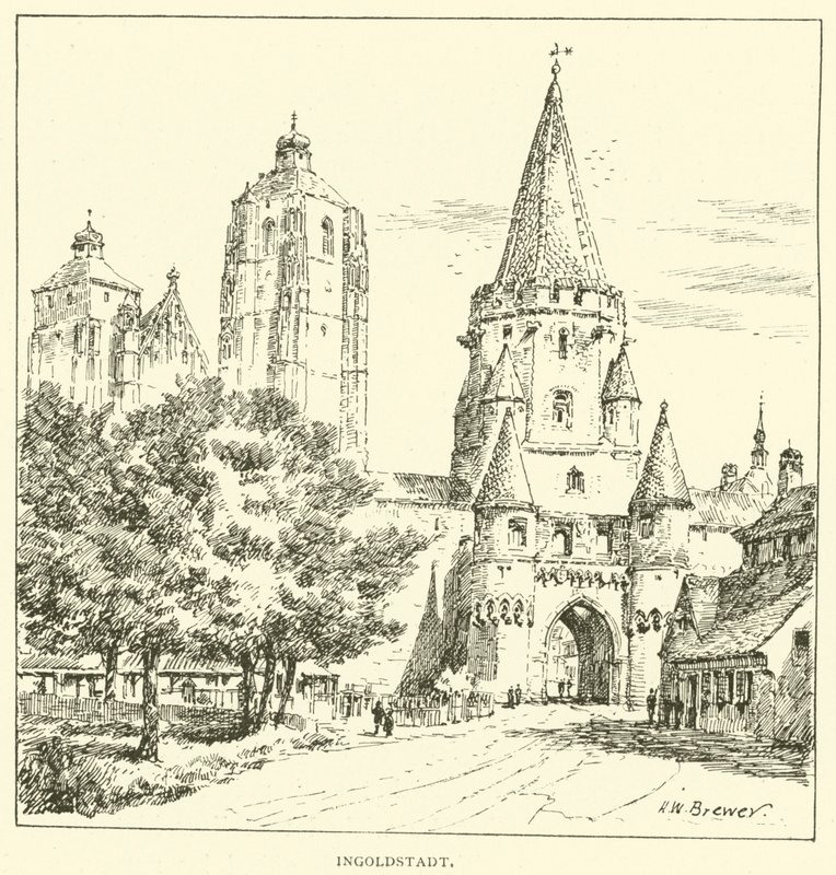 Ingolstadt (gravering) av Henry William Brewer