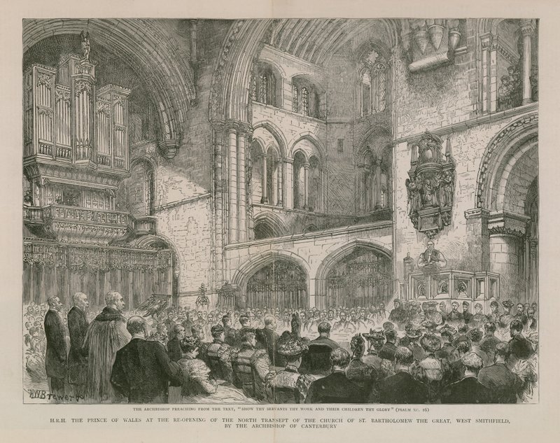 St Bartholomew den store (gravering) av Henry William Brewer