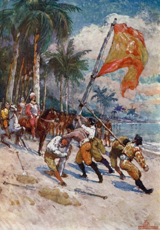 Det spanske flagget i Florida av Henry after Sandham
