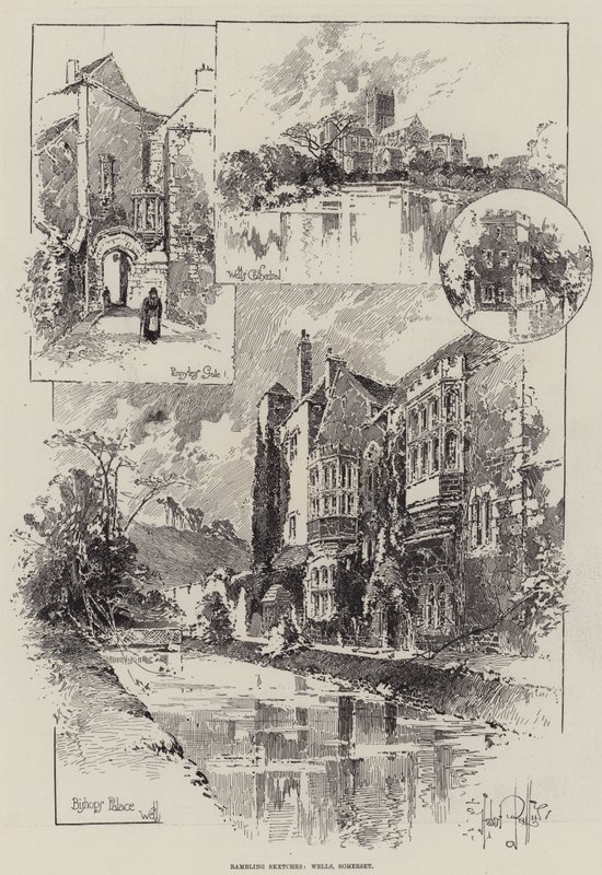 Vandrende skisser, Wells, Somerset av Herbert Railton