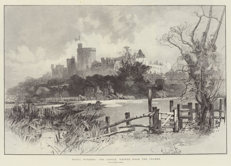 Royal Windsor, slottet sett fra Themsen av Herbert Railton