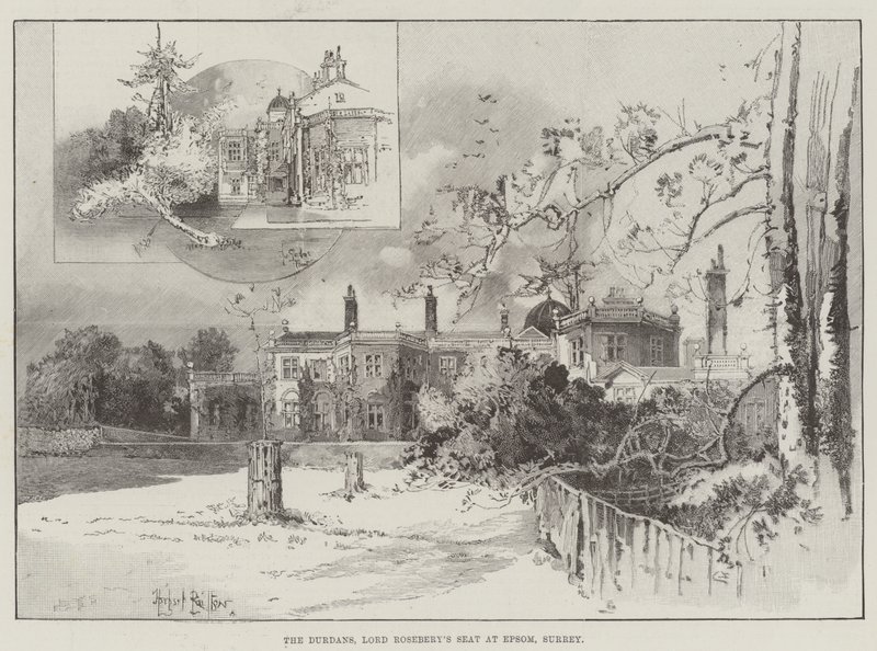 The Durdans, Lord Roseberys sete i Epsom, Surrey av Herbert Railton