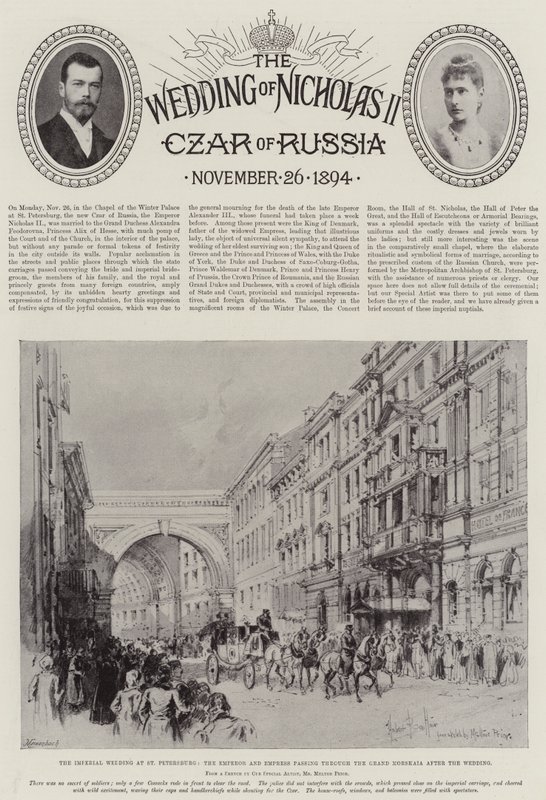 Bryllupet til Nicholas II, tsar av Russland av Herbert Railton