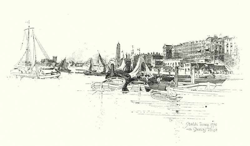 Adelphi Terrace, London av Herbert (after) Railton