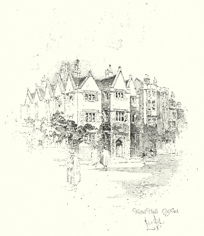 Kettel Hall, Oxford (litho) av Herbert (after) Railton