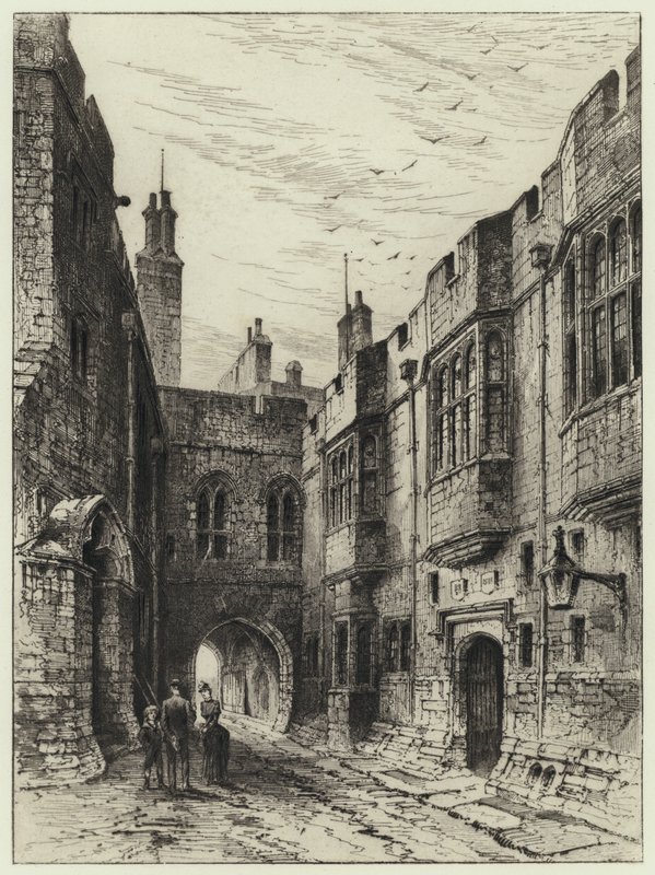 The Norman Gateway (gravering) av Herbert (after) Railton
