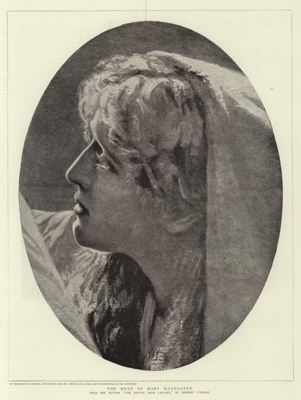 Hodet til Maria Magdalena av Herbert Gustave Schmalz