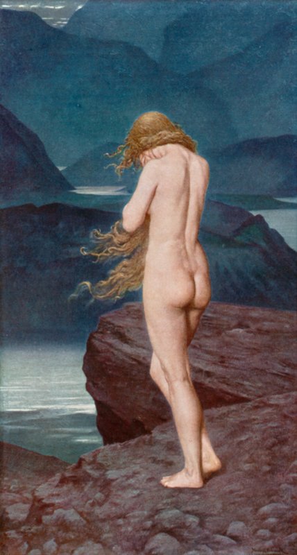 Eva i eksil av Herbert Gustave after Schmalz