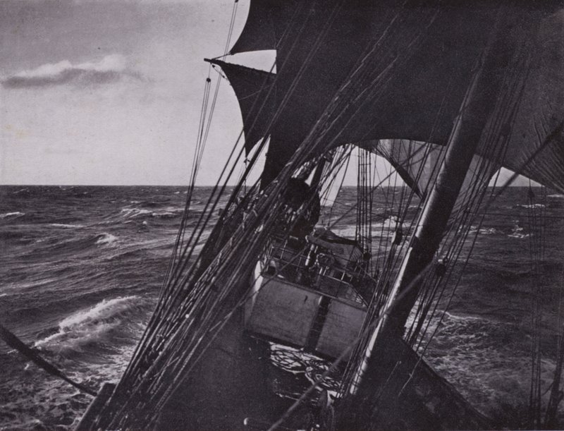 Hjemreise (s/hvitt bilde) av Herbert Ponting