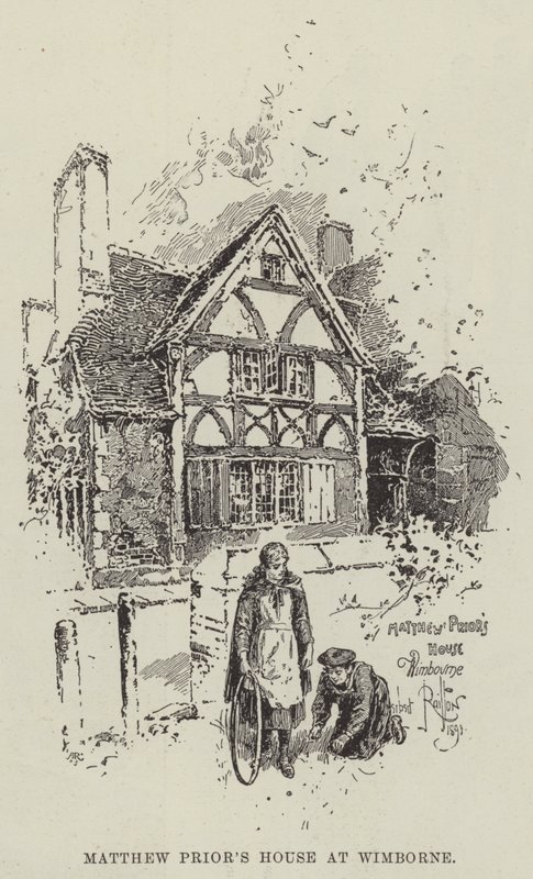 Matthew Priors hus i Wimborne av Herbert Railton
