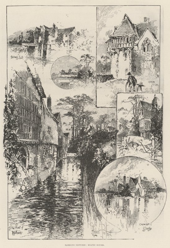 Vandrende skisser, Moated Houses av Herbert Railton