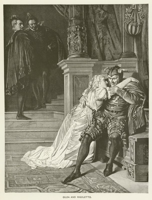 Gilda og Rigoletto av Hermann Kaulbach
