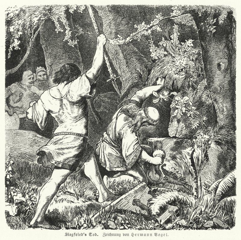 Siegfrieds død av Hermann Vogel