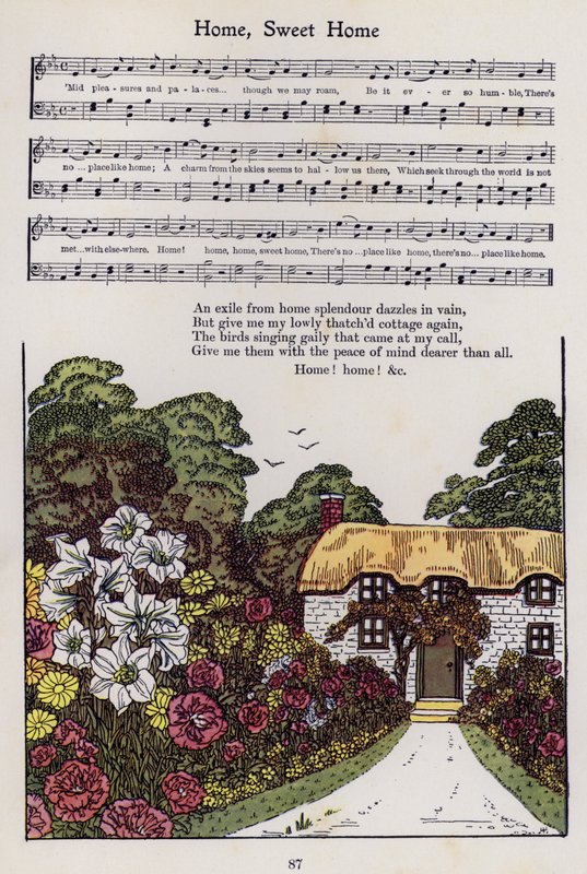 Home, Sweet Home (farge litho) av Hilda Broughton
