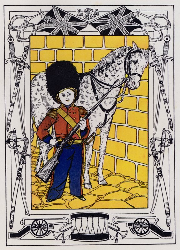 The Young Recruit (farge litho) av Hilda Broughton