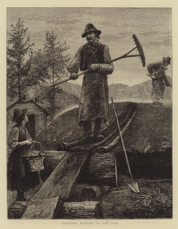 Kullbrennere i Alpene av Hubert von Herkomer