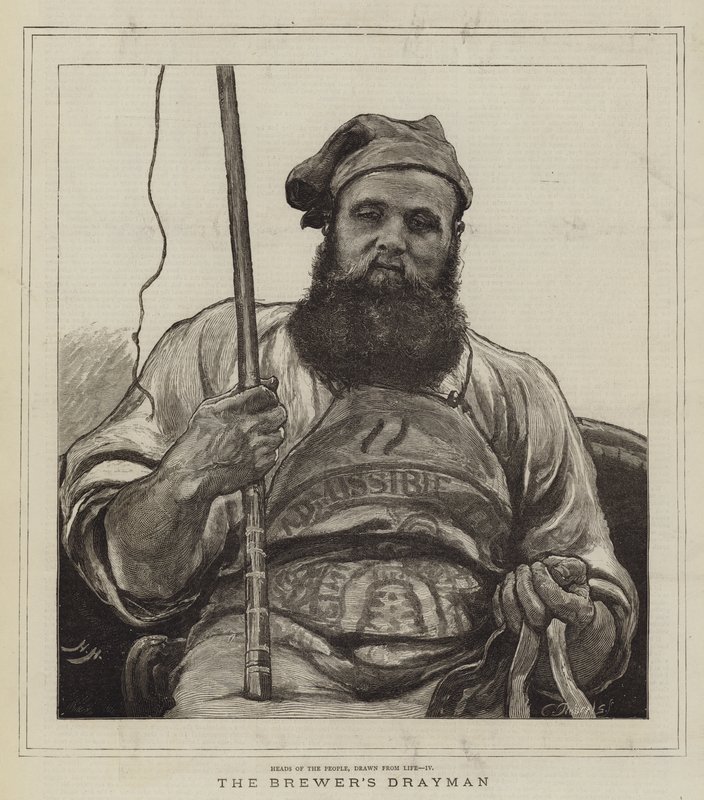 The Brewer's Drayman av Hubert von Herkomer