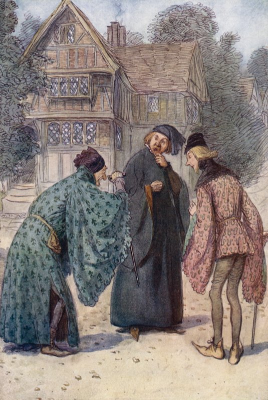 Illustrasjon for The Merry Wives of Windsor av Hugh Thomson