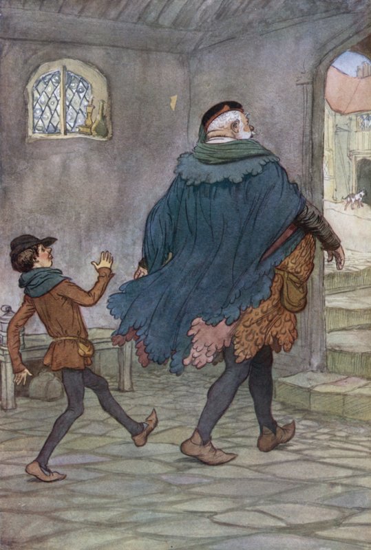 Illustrasjon for The Merry Wives of Windsor av Hugh Thomson