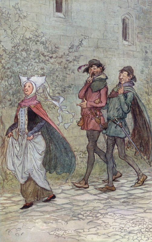 Illustrasjon for The Merry Wives of Windsor av Hugh Thomson