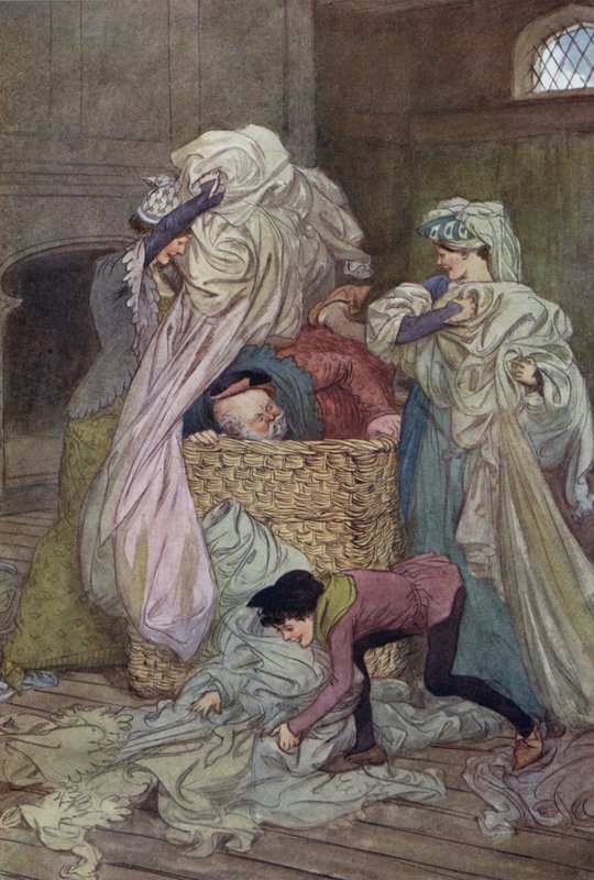 Illustrasjon for The Merry Wives of Windsor av Hugh Thomson