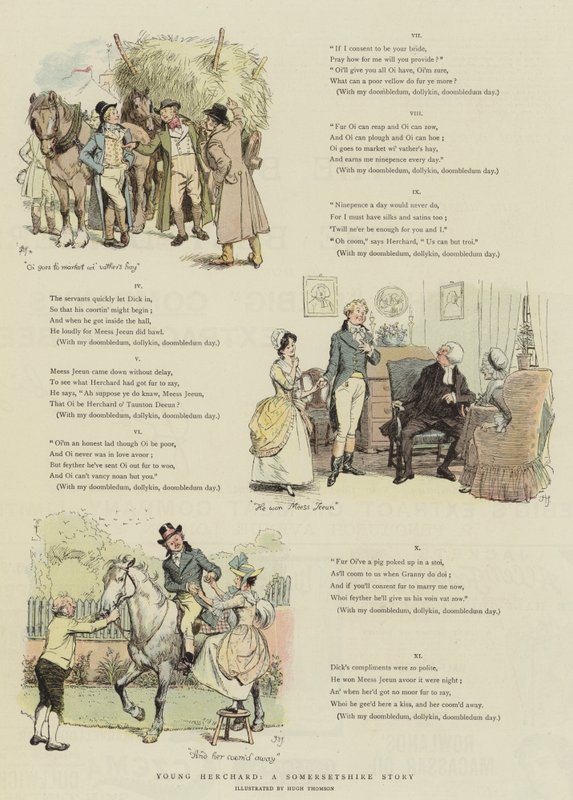 Young Herchard, a Somersetshire Story (chromolitho) av Hugh Thomson