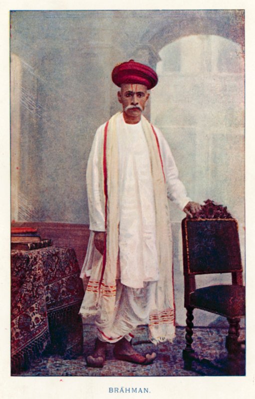 Indiske innfødte: Brahman (farget bilde) av Indian photographer