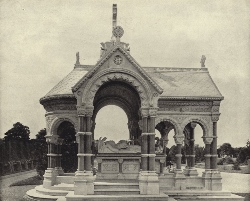 Kardinal McCabes monument, Glasnevin (s/hvitt-bilde) av Irish Photographer