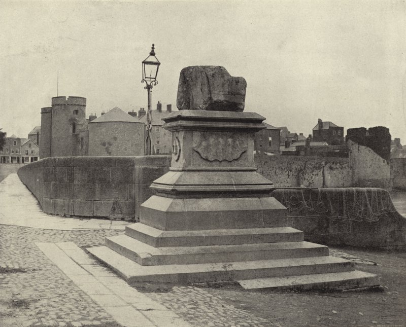 The Treaty Stone, Limerick (s/hvitt bilde) av Irish Photographer