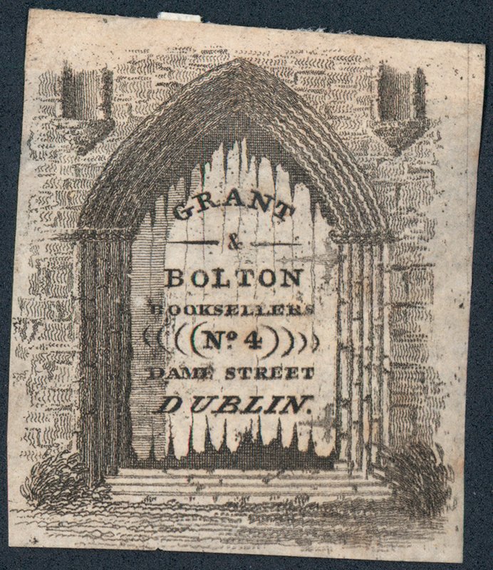 Trade card, Grant & Bolton av Irish School