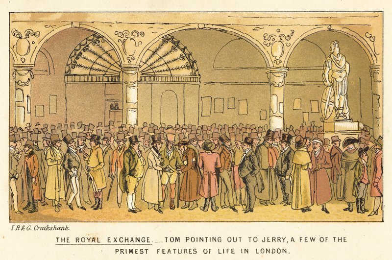 Den kongelige børsen av Isaac, Robert and George Cruikshank