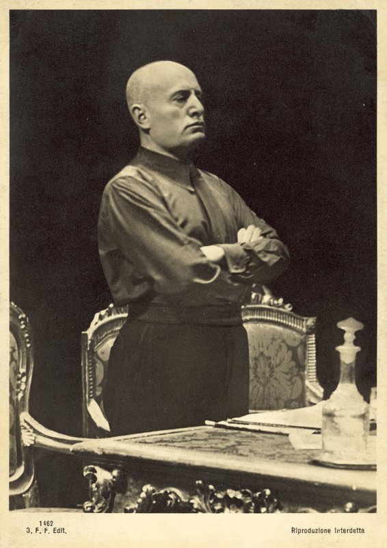 Benito Mussolini (s/hvitt bilde) av Italian Photographer