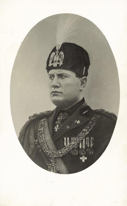 Benito Mussolini (s/hvitt bilde) av Italian Photographer