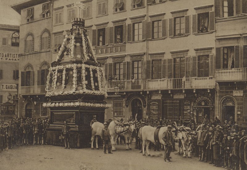 hellig lørdag, Firenze (s/hvitt bilde) av Italian Photographer