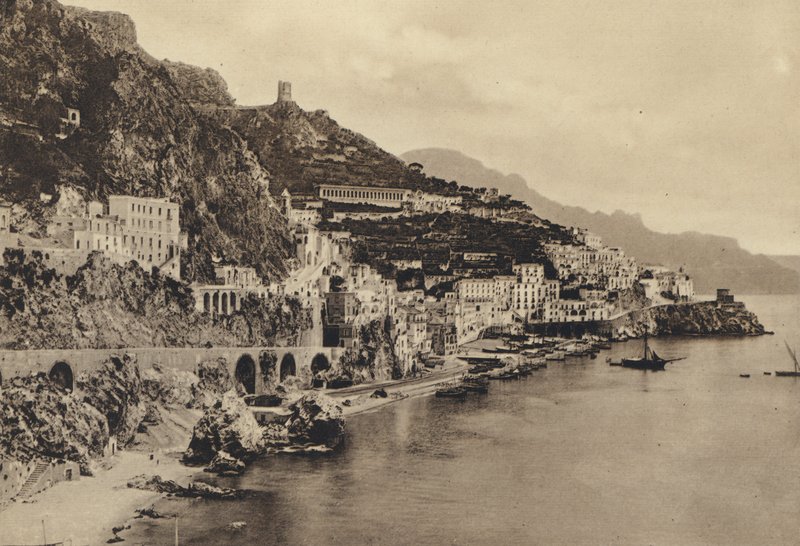 Napoli: Amalfi, Panorama (s/hvitt bilde) av Italian Photographer