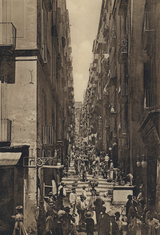 Napoli: Gradoni Di Chiaia (s/h-bilde) av Italian Photographer