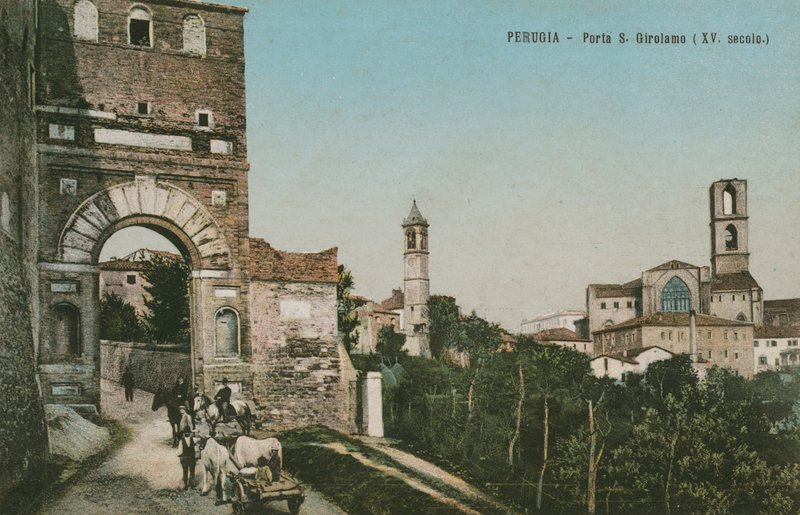 Perugia, Porta S Girolamo, 1400-tallet av Italian Photographer