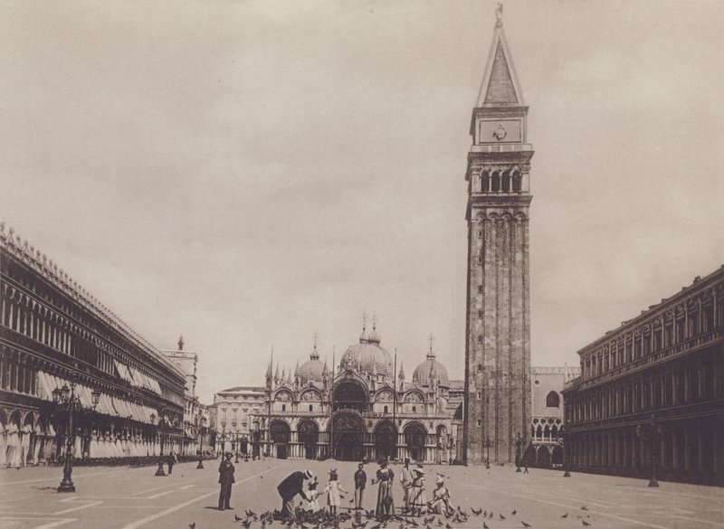 Piazza S Marco (s/hvitt bilde) av Italian Photographer