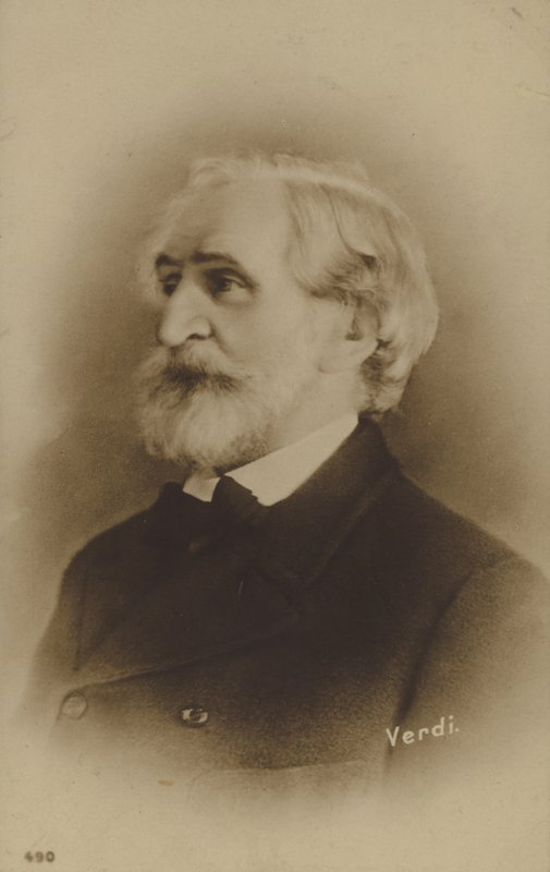 Portrett av Giuseppe Verdi av Italian Photographer