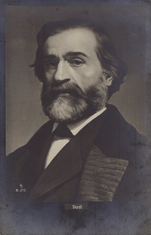Portrett av Giuseppe Verdi av Italian Photographer