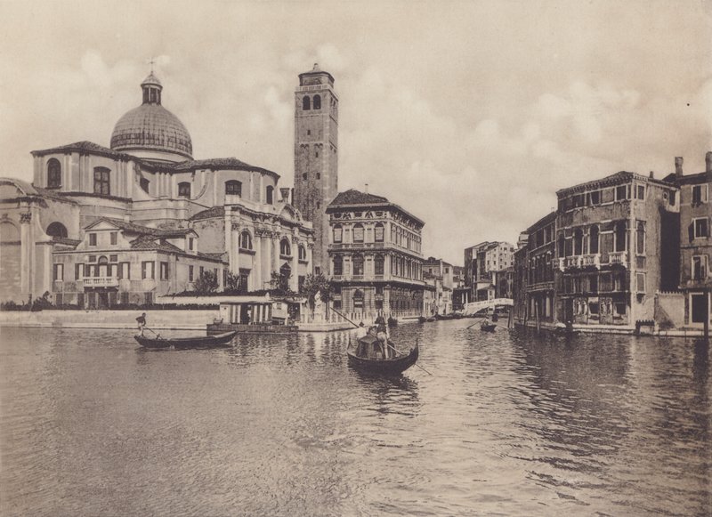 Rio Cannareggio og Palazzo Labia (s/h-bilde) av Italian Photographer