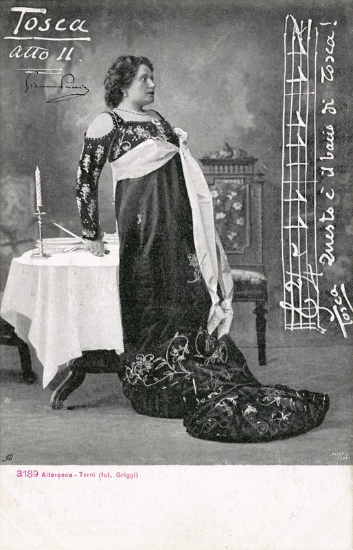Scene fra Tosca (s/hvitt bilde) av Italian Photographer