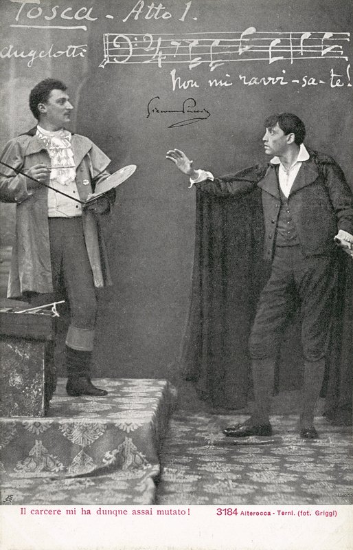 Scene fra Tosca (s/hvitt bilde) av Italian Photographer