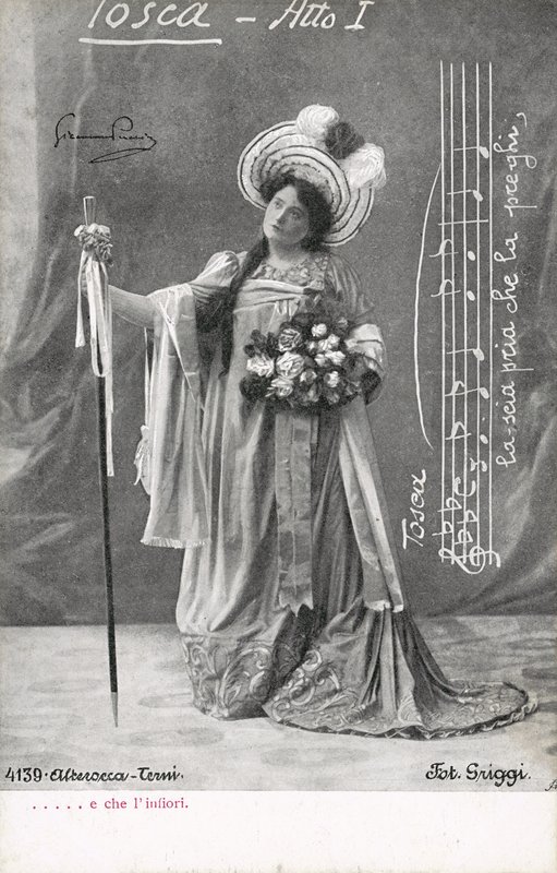 Scene fra Tosca (s/hvitt bilde) av Italian Photographer